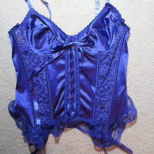 NWT Vintage wire  Bra top/ garter lace up detail M